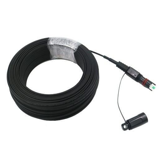 Flat drop fibre assemblies for FTTx and broadband networks